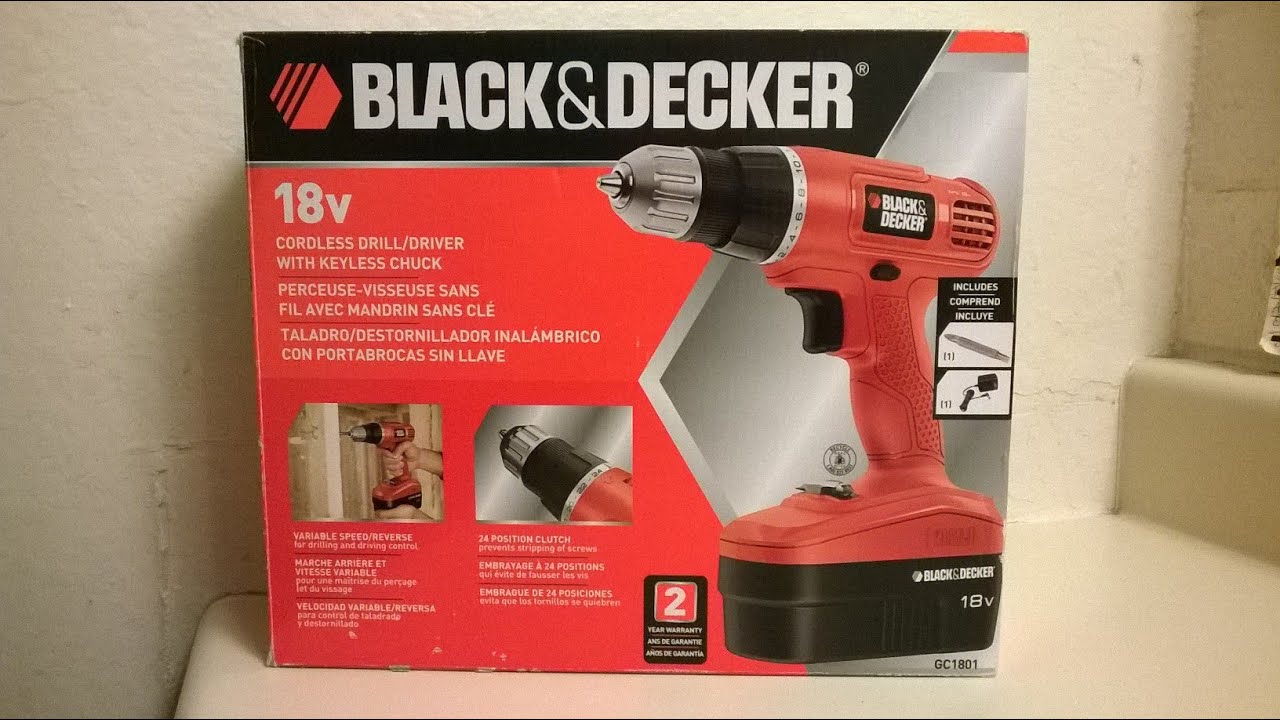 Black & Decker 18 Volt Cordless Drill User Manual